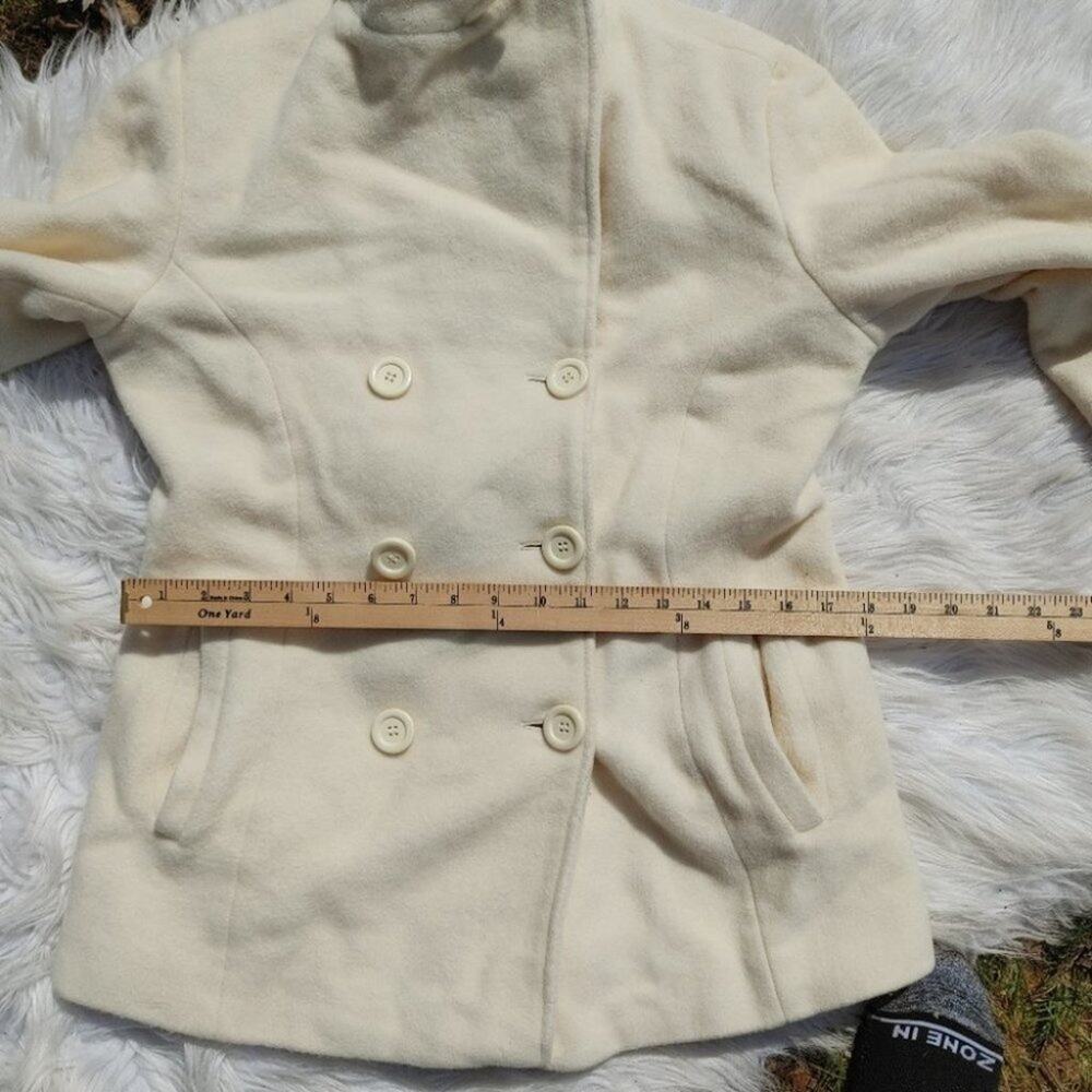 Anne Klein Size Small White Ivory Peacoat Winter Warm AK Long Sleeve Snow - Picture 7 of 11